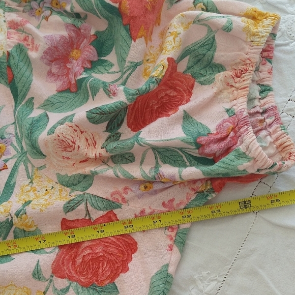 Old Navy Floral Dress with Green and Pink Accents  Wrap Blush English Rose - Picture 8 of 10